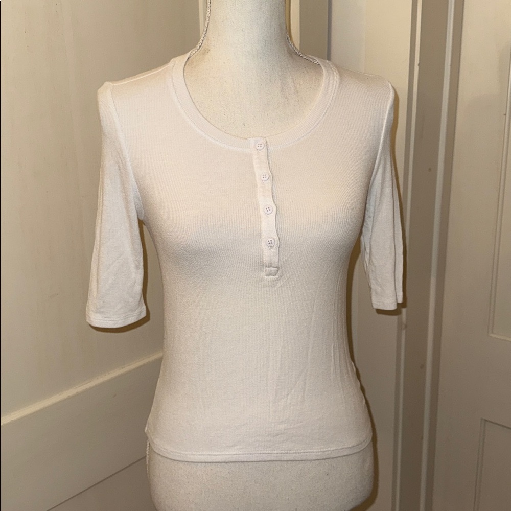 White Button-Up Women's Top